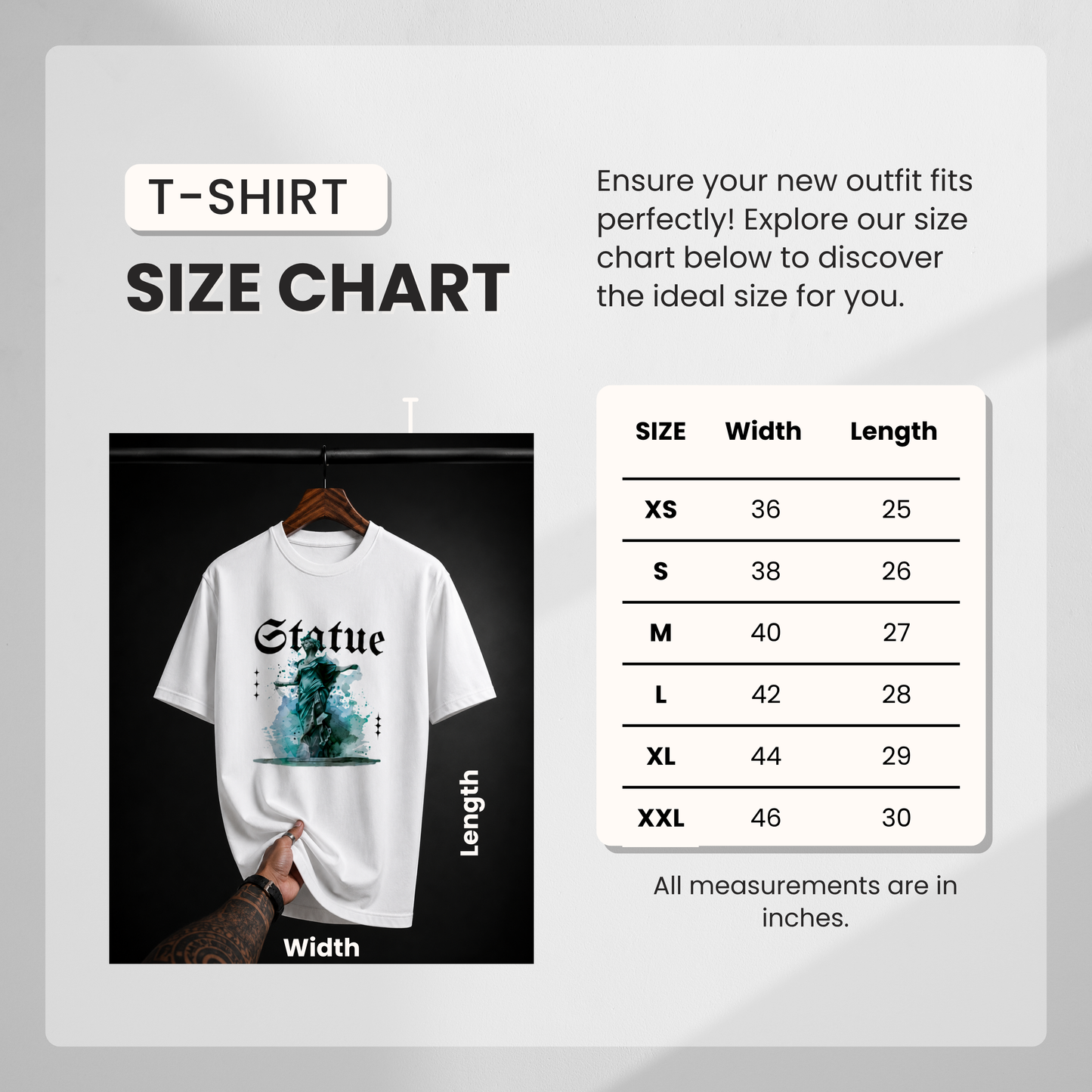 Statue Graphic Premium Regular Fit T-Shirt