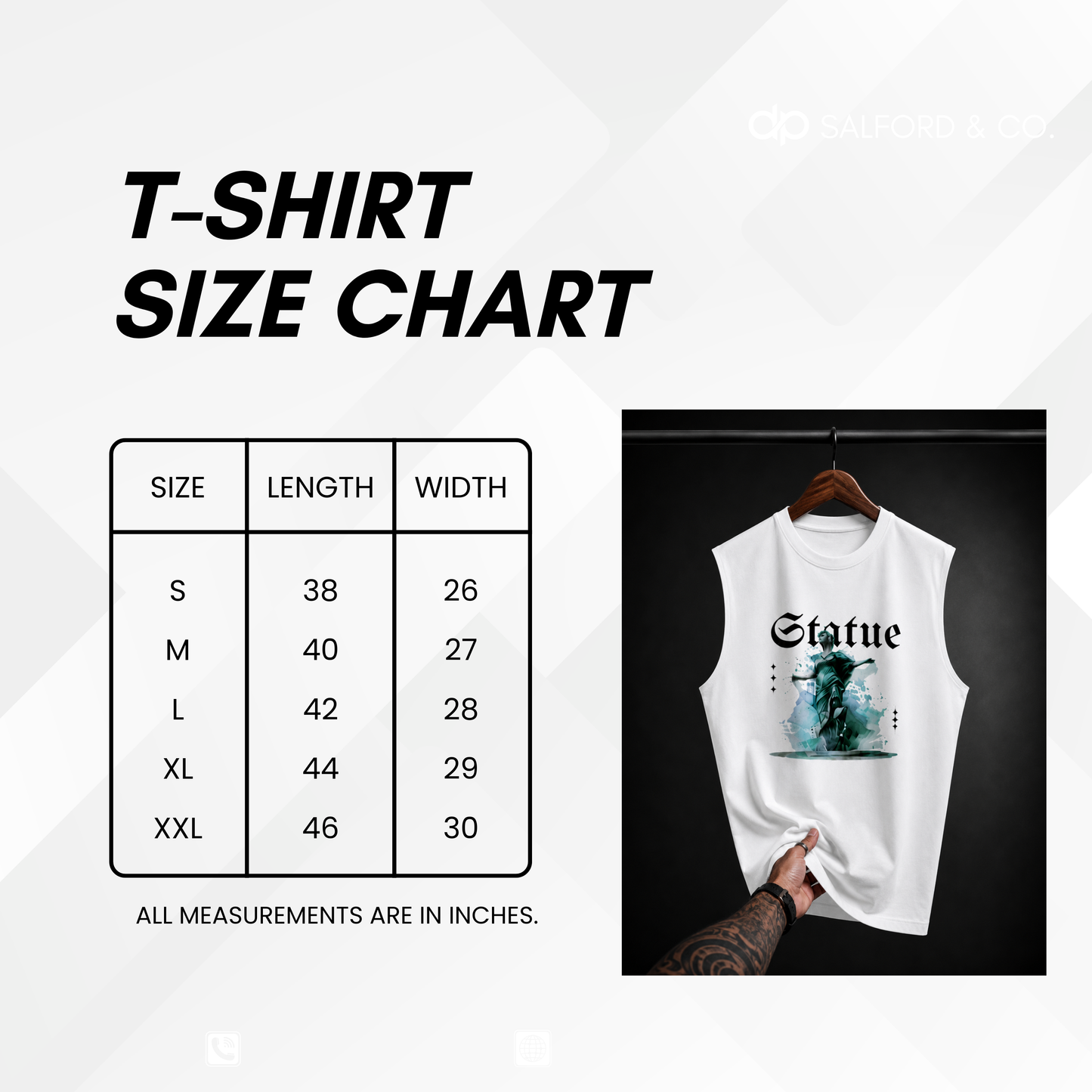 Premium Sleeveless T-Shirt Statue Graphic