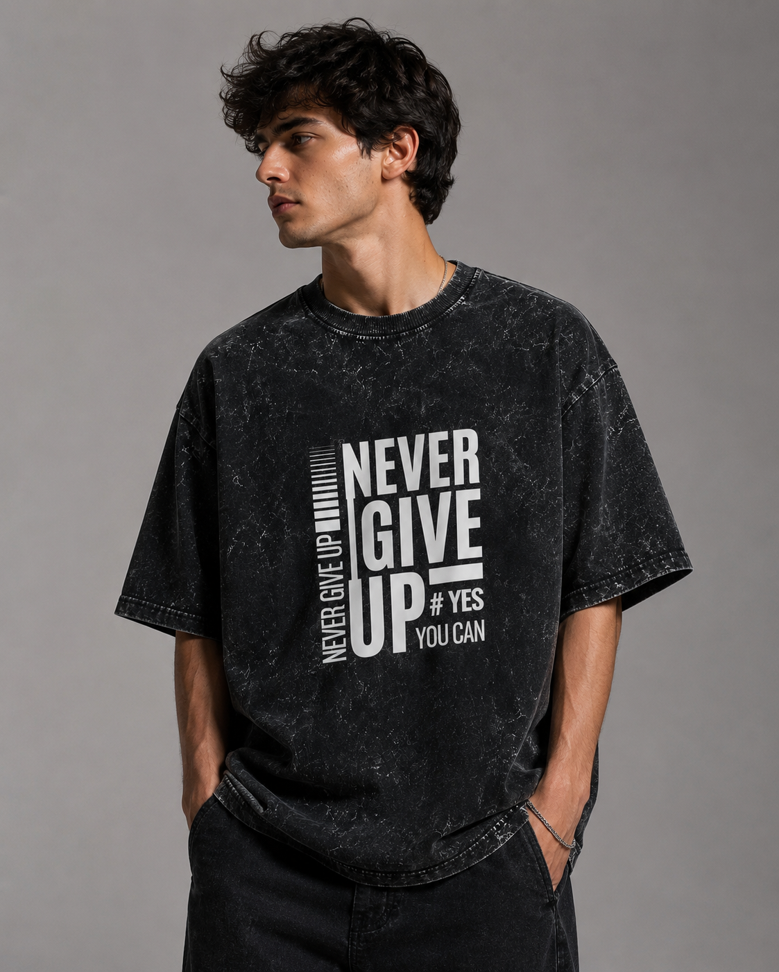 Unisex Acid Washed Oversized Tee