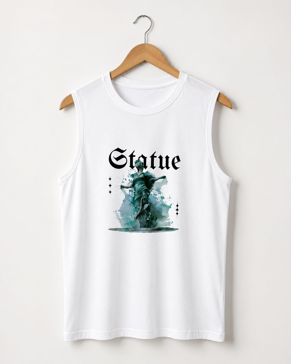 Premium Sleeveless T-Shirt Statue Graphic