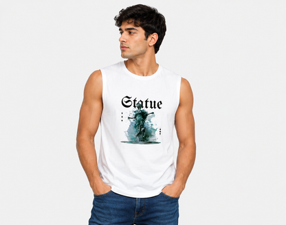 Premium Sleeveless T-Shirt Statue Graphic